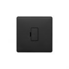 Soho Lighting Matt Black 13A Unswitched Fused Connection Unit (FCU) Black Insert Screwless