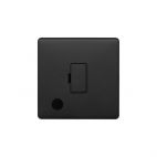 Soho Lighting Matt Black 13A Unswitched Flex Outlet Black Insert Screwless