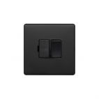 Soho Lighting Matt Black 13A Switched Fused Connection Unit (FCU) Black Insert Screwless