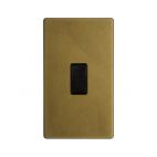 Soho Lighting Old Brass 45A 1 Gang Double Pole Switch, Large Plate