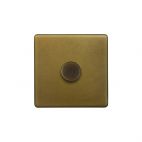 Soho Lighting Old Brass 1 Gang 2 Way Intelligent Trailing Dimmer Switch 150W LED (150w Halogen/Incandescent)