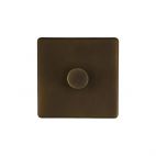 Soho Lighting Vintage Brass 1 Gang 2 Way Intelligent Trailing Dimmer Switch 150W LED (150w Halogen/Incandescent)