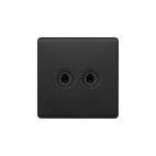 Soho Lighting Matt Black 20A 2 Gang Intermediate Toggle Screwless