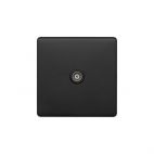 Soho Lighting Matt Black 1 Gang TV Aerial Socket Screwless
