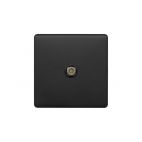 Soho Lighting Matt Black 1 Gang Satellite Socket Screwless
