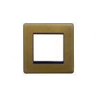Soho Lighting Old Brass 2 x25mm EM-Euro Module Faceplate