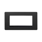 Soho Lighting Matt Black 4 x25mm EM-Euro Module Faceplate