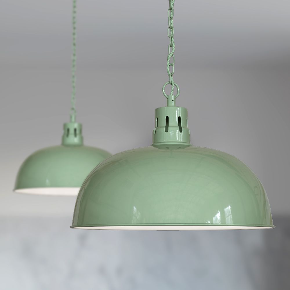 Green Dome Pendant Light Berwick Rustic Dome Pendant Light Chalk