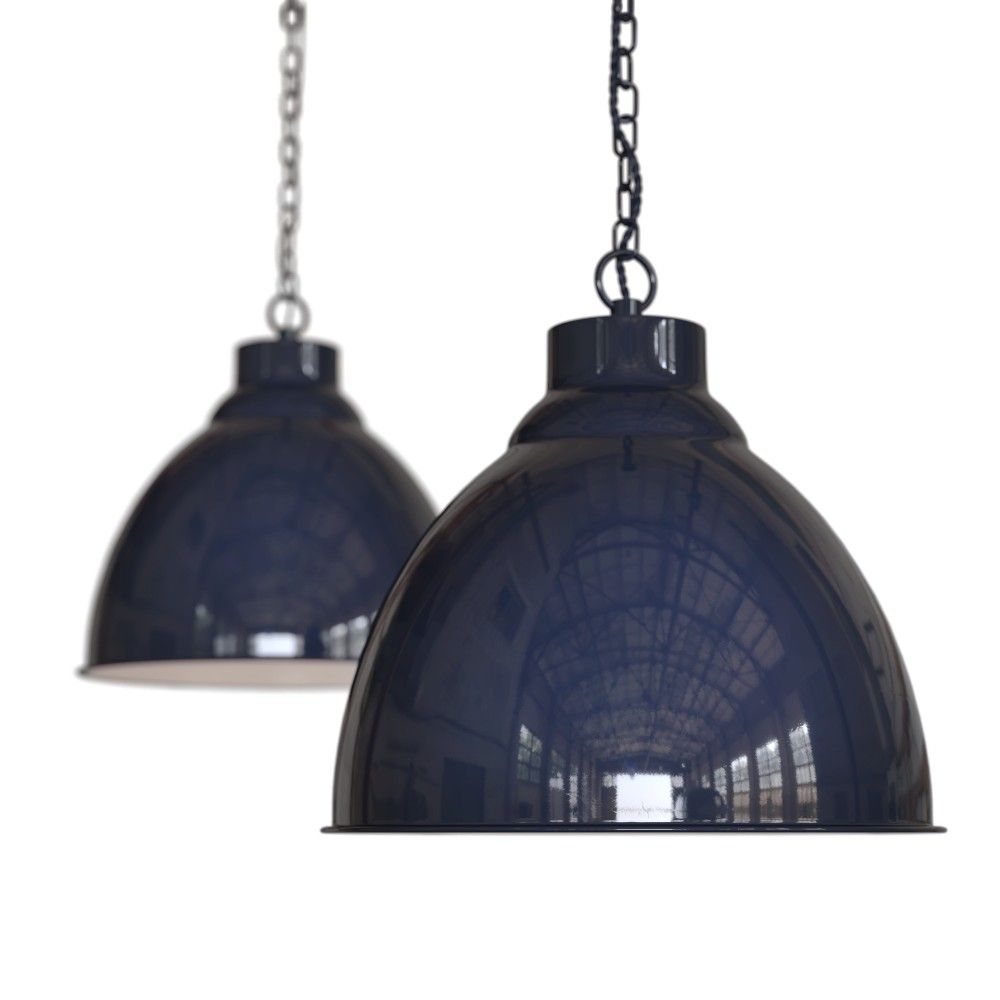Navy Blue Pendant Light Oxford Vintage Pendant Light Squid Ink Navy