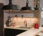 Brewer Caged Coffee Black Step Kitchen Island Pendant - Soho Lighting