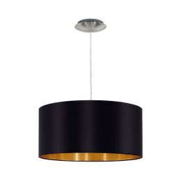 Eglo MASERLO Black & Gold Large Round Pendant Light