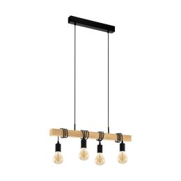 EGO Lighting Arcadian 4 Wooden Pendant Light