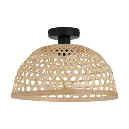 EGLO Claverdon Dome Wicker Ceiling Light