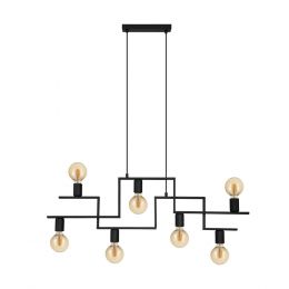 Eglo FEMBARD Black 7 Lamp Frame Pendant Light