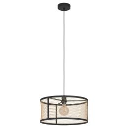 EGO Lighting Verdant Large Black & Brass Caged Pendant Light