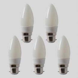 4w B22 3000K Opal Dimmable with white plastic