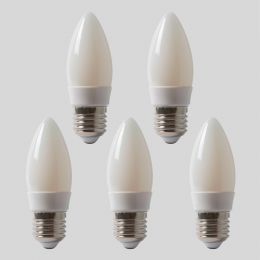4w E27 3000K Opal Dimmable with white plastic