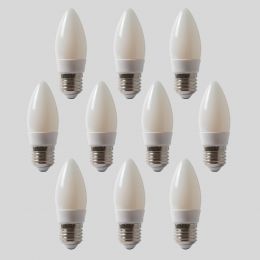 4w E27 3000K Opal Dimmable with white plastic