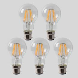 8w B22 3000K Transparent Dimmable