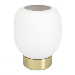 Eglo MANZANARES Brushed Brass Round Opal Table Light
