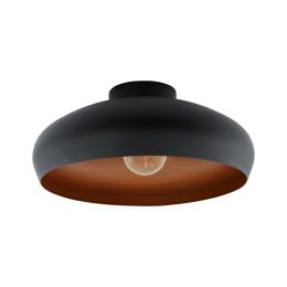 Ceiba Modern Black & Copper Ceiling Light