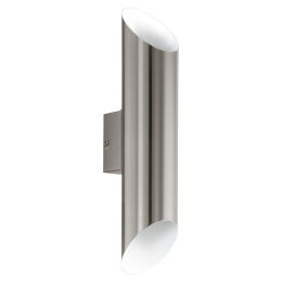 EGLO Agolada White and Silver IP44 Outdoor Up Down Wall Light