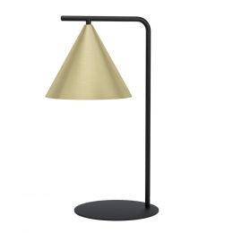 Eglo NARICES Brushed Brass & Black Conical Table Lamp