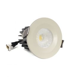 Cream LED Downlights, Fire Rated, Fixed, IP65, CCT Switch, High CRI, Dimmable
