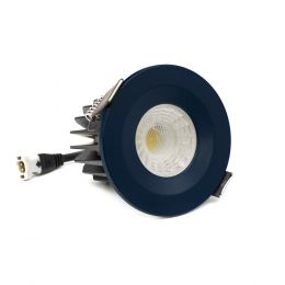 Navy Blue LED Downlights, Fire Rated, Fixed, IP65, CCT Switch, High CRI, Dimmable
