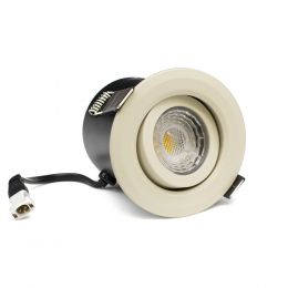 Soho Lighting Cream 4K Cool White Tiltable LED Downlights, Fire Rated, IP44, High CRI, Dimmable