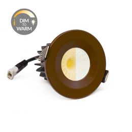 Soho Lighting Brown CCT Dim To Warm LED Downlight Fire Rated IP65