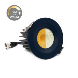 Navy Blue CCT Dim To Warm LED Downlight Fire Rated IP65
