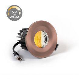 Soho Lighting Satin Rose Gold CCT Dim To Warm LED Downlight Fire Rated IP65