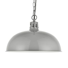 Berwick Rustic Dome Pendant Light French Grey