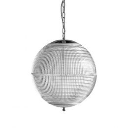 Soho Lighting Hollen Globe Classic Nickel Glass Large Pendant Light