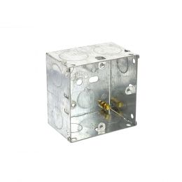 1 Gang 47mm Steel Pattress Box