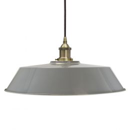 French Grey Large Chancery Painted Pendant Light