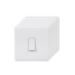 white single light switch | White Plastic 10A 1 Gang 2 Way Switch