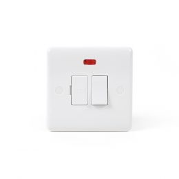 White Plastic 13A Switched Fuse Connection Unit With Neon