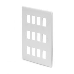 12 Gang Switch Plate White