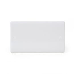 White Blanking Plate | Double 2 Gang