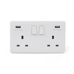 2 Gang USB Socket