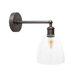 Potter Clear Glass and Bronze Wall Light