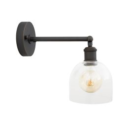 Larkin Clear Glass and Bronze Wall Light
