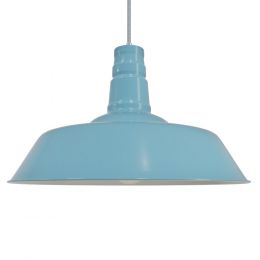 Baby Blue Industrial Pendant Light - Argyll - Soho Lighting