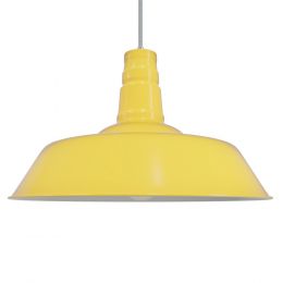 Canary Yellow Industrial Pendant Light - Argyll - Soho Lighting