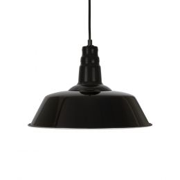 Black Industrial Dish Pendant Light