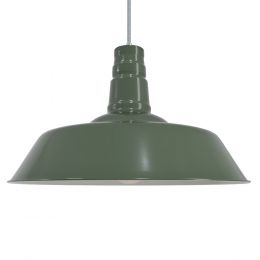 Olive Green Industrial Pendant Light - Argyll - Soho Lighting