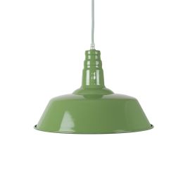 Olive Green Industrial Pendant Light