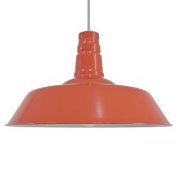 Burnt Orange Industrial Pendant Light - Argyll - Soho Lighting